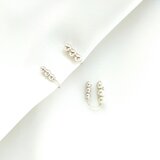 クリップイヤリング [片耳] silver-pearl medium / SV