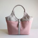 8号帆布のちょうどいいツートントート(アイスグレー×スモーキーピンク)