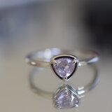 RG10-170 シルバー 非加熱 薄桜ピンク スピネル リング ミャンマー産 フリーサイズ 指輪 金属アレルギー対応