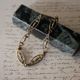 フィリグリーブレスレット　ゴールドプレート　フランスヴィンテージ　ブロカントのある暮らし