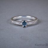 モンタナサファイアのリング