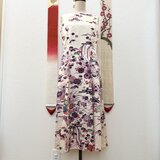 着物の優雅さを纏う＊着物リメイクプリンセスラインワンピース　雪の精