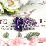 （新作）スワロタンザナイト〔紫式部の宴〕〔スワロ/ジルコニア ビーズリング〕《ビーズアクセサリー》