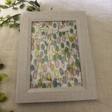 ハンドメイド★ ミナペルホネンファブリックナチュラルウッドフレームジェリービーンズミニネーム入り