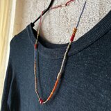＊古のフリーダムなネックレス＠ボヘミアの古いビーズ＋貝ビーズ＋いろいろな古いシードビーズ＋古いビーズいろいろ
