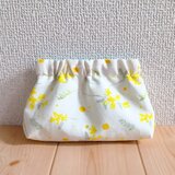 バネ口ポーチ　12cm口金　ミモザ　イエロー　632