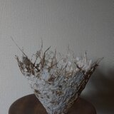 ペーパーマシェボウル・ススキの穂と再生パルプ