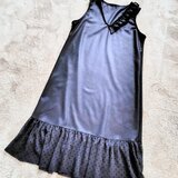 ブラックウール＆ドットフリルVネックジャンスカ