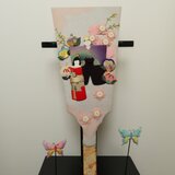 おひな様　羽子板セット　押し絵