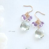 14kgf よくばりアメジストピアス 【AT-610P】