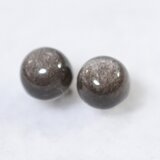 シルバーオブシディアンのスタッドピアス（8mm・チタンポスト）