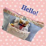 お布団で眠る猫ちゃんチャームつき ポーチのコピー