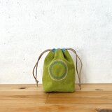 刺繍入り巾着袋 マスカット