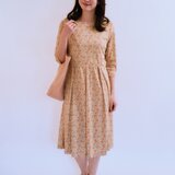 【受注制作】アーミッシュ風シンプルワンピース◇リバティプリント・クラシック（イエロー）*やや薄手*