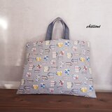 【ソフトリネン】入園レッスンバッグ：ティーカップ：スモ―キーブルー【0425】