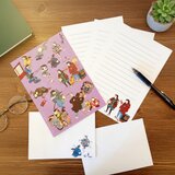 浮世絵 鯰絵のレターセット｜鯰絵オムニバス図案（便箋・封筒） 若紫（わかむらさき）