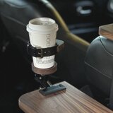 ヴィンテージな雰囲気が格好いい！硬派なクリップ＆マグネット付ドリンクホルダー ウォールナット無垢材