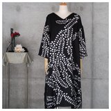 絞りのワンピース　ドロップショルダー　ゆったり目　L〜   フリーサイズ 　着物リメイク