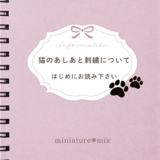 【猫のあしあと刺繍について】 ご注文前に必ずお読みくださいのコピー