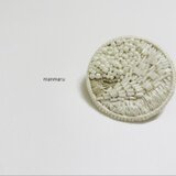 ブローチ　en ー縁ー／まんまる／ホワイトb07