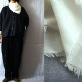 【完成品】オフベージュ/さらさらウール　スカーフ