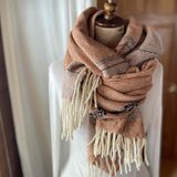 シルク&コットン　手織りショール