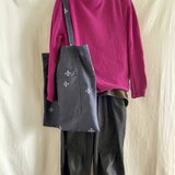 トートバッグ✴︎リバーシブル✴︎クロス柄