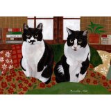 原画「寝床の二匹」＋猫イラスト３枚無料プレゼント！