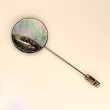 【フランス製　ビンテージ　　mother of pearl シェル　ストールピン　ブローチ】