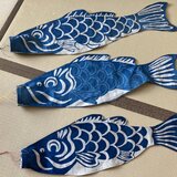 藍染め鯉のぼり　3体セット　端午の節句　名入れあり