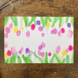 ガラス・チューリップ　ポストカード　2枚入