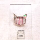 Whisker brooch/ pink flow