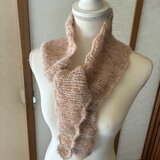 No.1571 アルパカ配合手編みマフラー