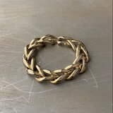 Vintage 80s-90s USA retro gold tone classical chain bracelet