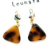 べっ甲ピアス 樹脂ピアス