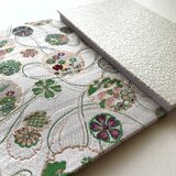 『花雪輪〜冴』　金襴織物御朱印帳　B6大判サイズ　鞠　まり　格式　優雅　華やか　調和　美　縁　霜　蛇腹御朱印帳　桐生織物