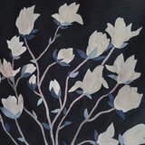 ヴィンテージ着物から白木蓮タペストリー