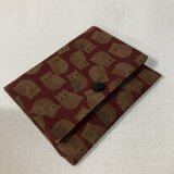柿渋染め　カードケース　フクロウ