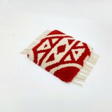 ノッティングの椅子敷 05赤/Ｍサイズ