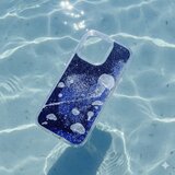 クラゲ（005）グリッターケース/グレーミックス iPhoneケース スマホケース iPhone17〜 クリア キラキラ