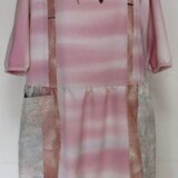 ８６２６　花柄の着物で作ったチュニック　