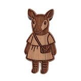 【木ｔｃｈ】クルミの木・ブローチ（オカピ・ストロール）