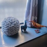 チャンキーニットのクッションオブジェ♡まつぼっくり　スモークグレー