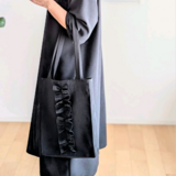 ✿二越ちりめん✿フリルトートバッグ✿A4ファイルが入るサイズ♫