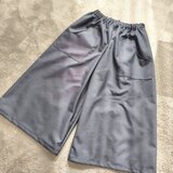 ブラックデニムガウチョパンツ