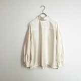 シルクレーヨンポプリン・ハイネックブラウス