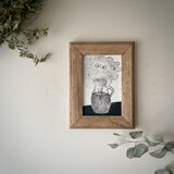 紙版画 ドライポイント&コラグラフ『ひみつの花束。mini.』【額入り】