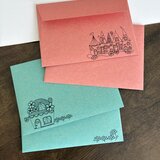 家イラスト　洋2封筒 4枚