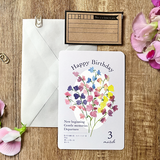 3月スイートピー＊花言葉のバースデーカード