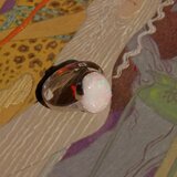 天然オパールリング　スターリングシルバー（SV925)